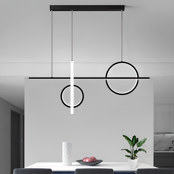 Люстра чорна геометрична L-100 cm Led 55W 3000K 4500K 6000K Black Ideal Geometry 240958-100003781