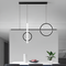 Люстра чорна геометрична L-100 cm Led 55W 3000K 4500K 6000K Black Ideal Geometry 240958-100003781
