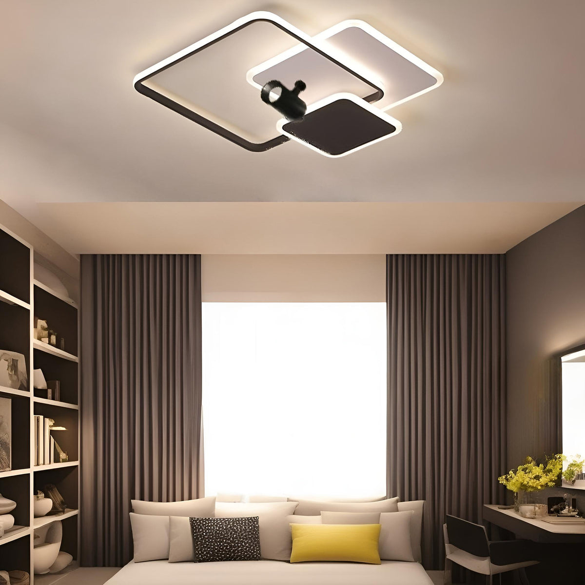 Світильник світлодіодний стельовий з пультом Ceiling with spot Led 95W Black and White 240875-100003618