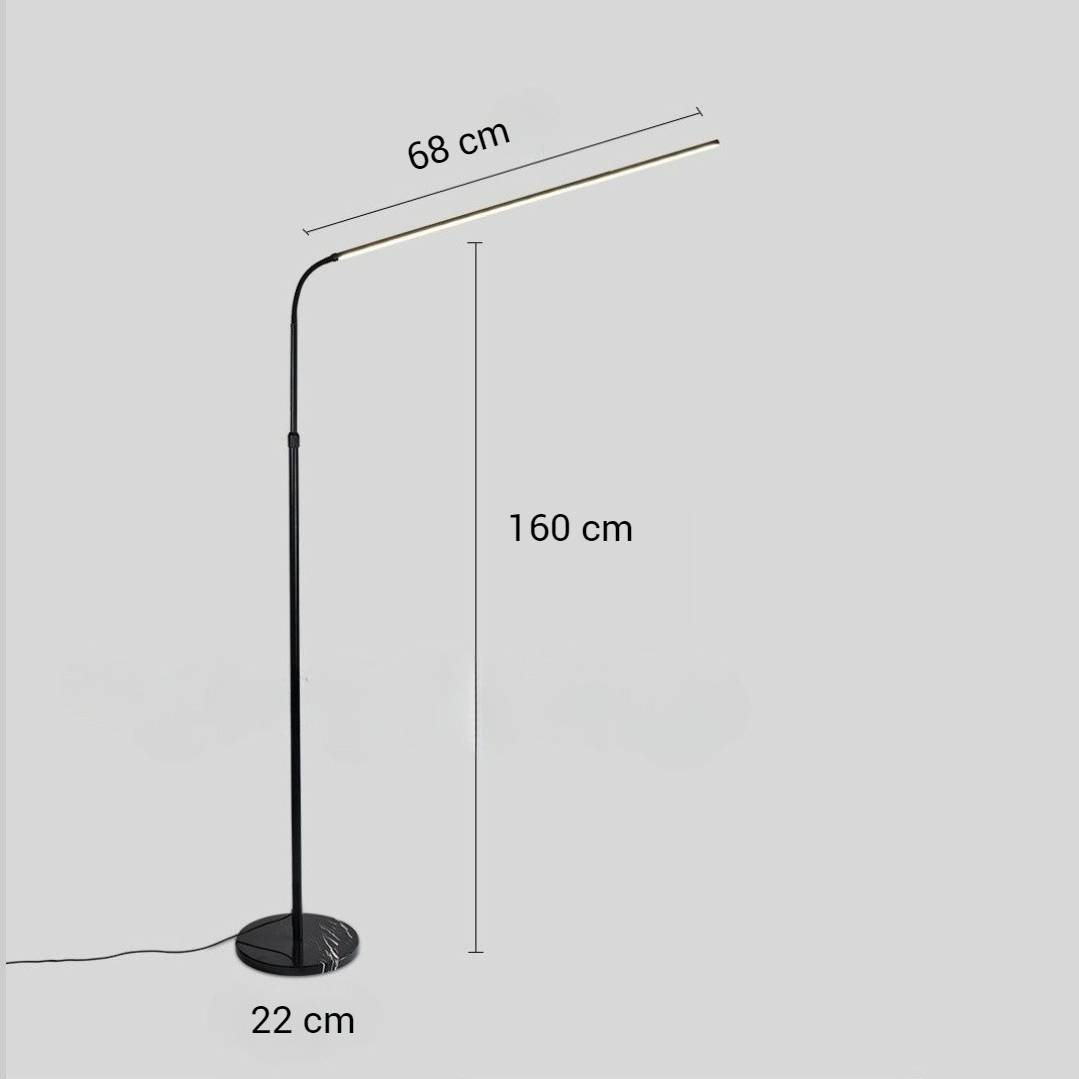 Торшер Slim line L-168 cm Led 20W Black 240822-100003623