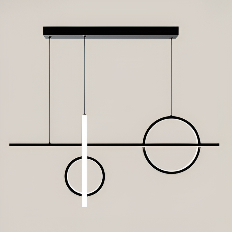 Люстра чорна геометрична L-100 cm Led 55W 3000K 4500K 6000K Black Ideal Geometry 240958-100003781
