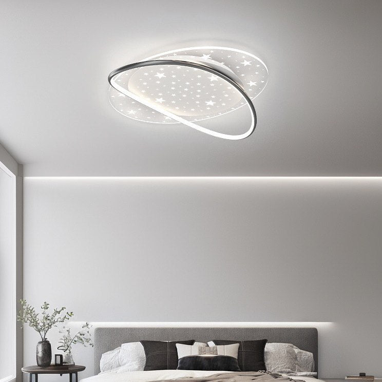 Стельовий світильник із зірками Sun system Stars D-53 см 60W 3000K-6000K IP20 Black + White 240876-100003555