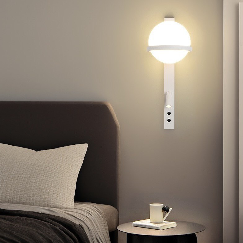 Настінний світильник з вимикачем на корпусі  H-40 cm D-12 cm Led 7W White Merry bollo 240922-100003688