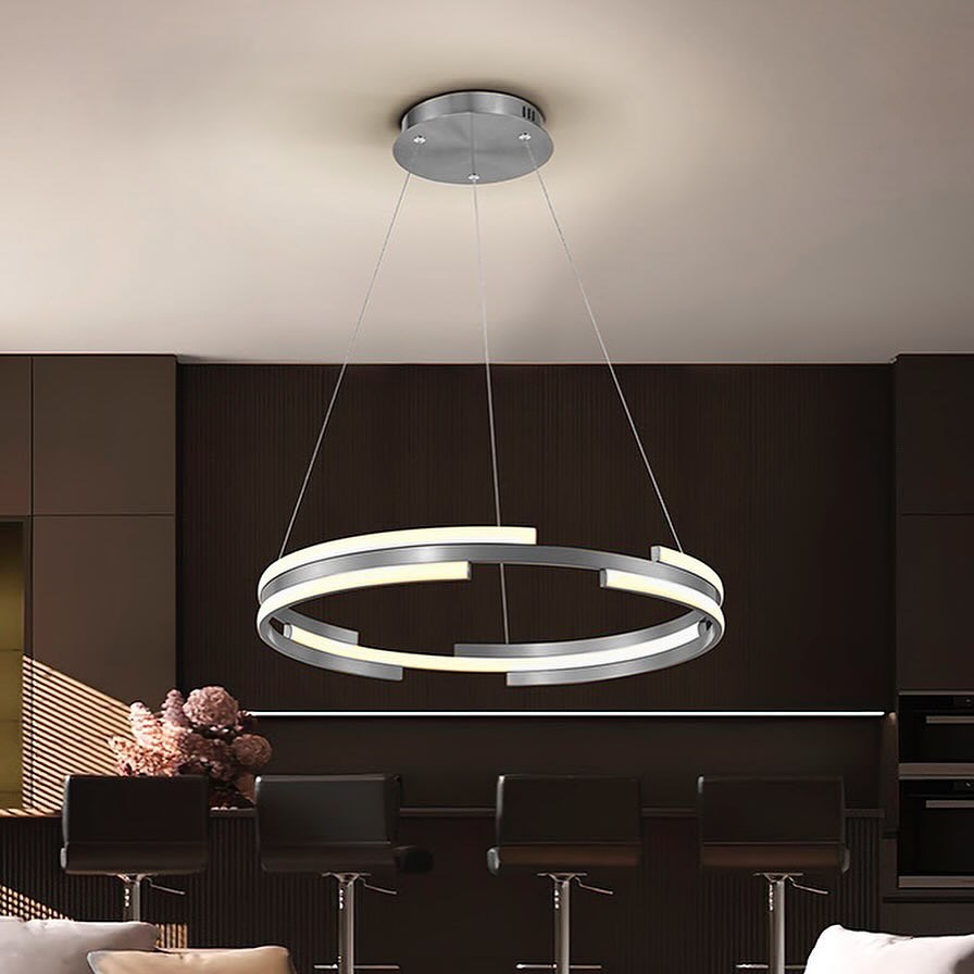 Люстра з пультом Longi Circle 2 D-600 Led 50W Silver/White 240819-100003539