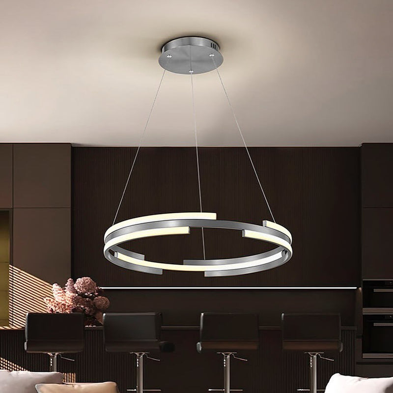 Люстра з пультом Longi Circle 2 D-600 Led 50W Silver/White 240819-100003539