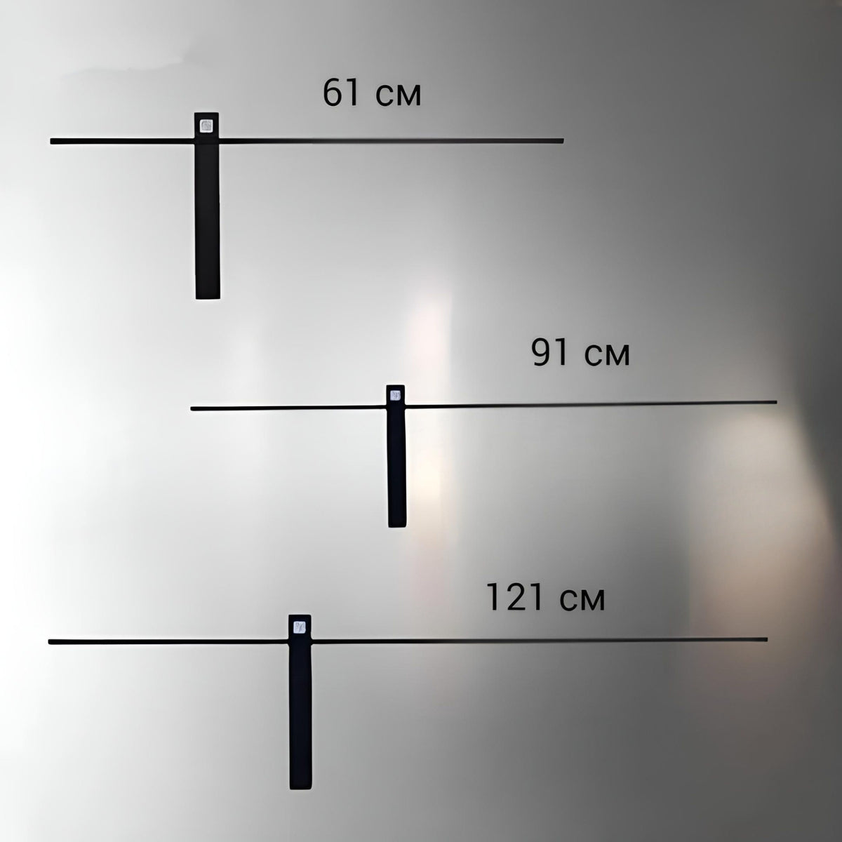 Настінний світильник з вимикачем на корпусі Impulse L610 cm / L910 cm / L121 cm 3000K Black 240868-100003545