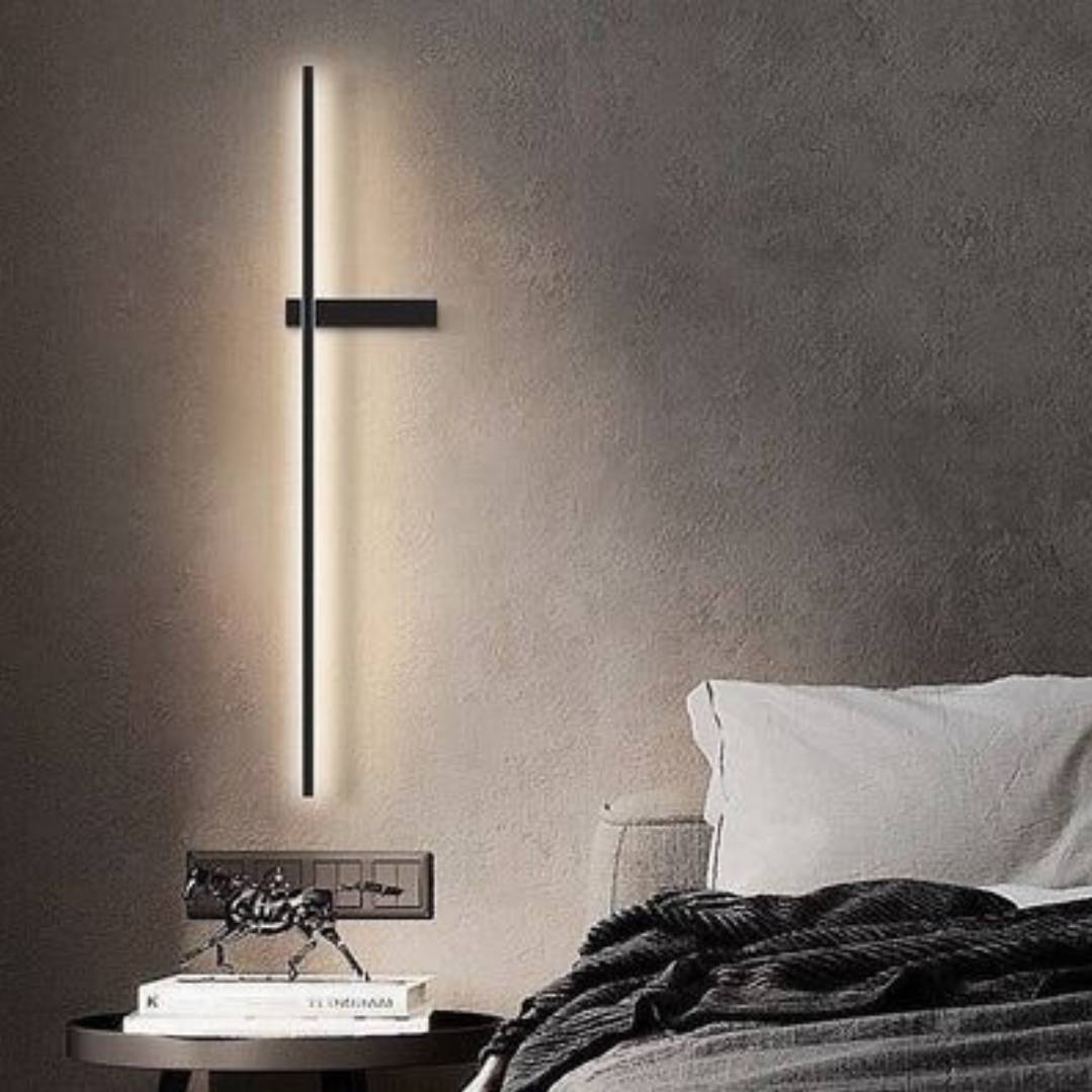 Настінний світильник з вимикачем на корпусі Motivi L80 Led 11W / L120 Led 16W Black 4000K 240868-100003544