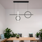 Люстра чорна геометрична L-100 cm Led 55W 3000K 4500K 6000K Black Ideal Geometry 240958-100003781