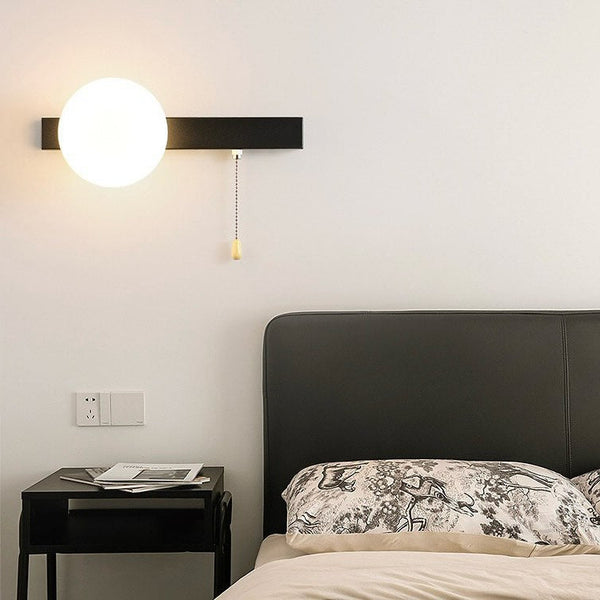 Настінний світильник з вимикачем на корпусі Bollo with switch Left / Right D1200 7W Led 4000K Black / White 240527-100003319