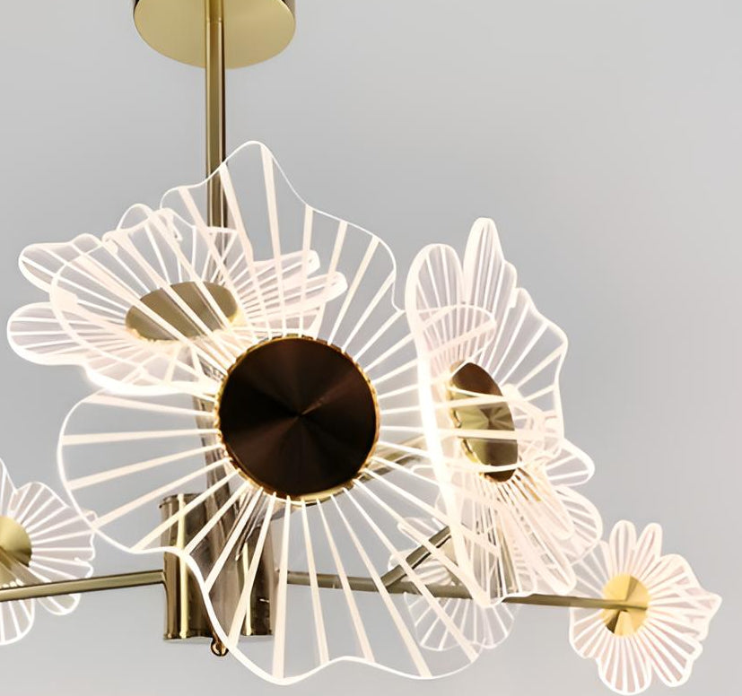 Люстра золота підвісна Квітка D-90 cm 3000K 4500K 6000K Gold Florists dream 240918-100003764