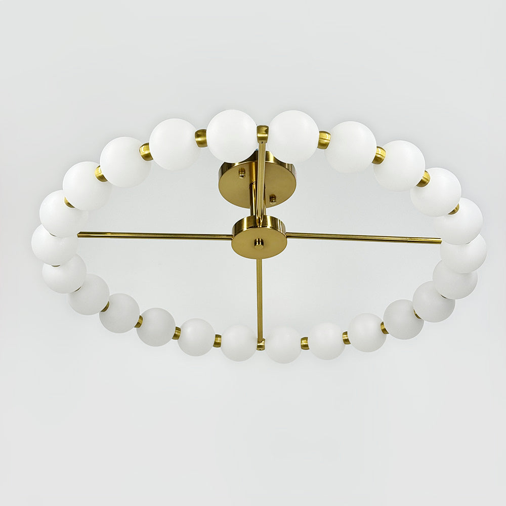 Стельові світильники з білими перлинами Pearls 4000K D-50 Led 28W / D-77 Led 47W Gold + White 250218-100004161