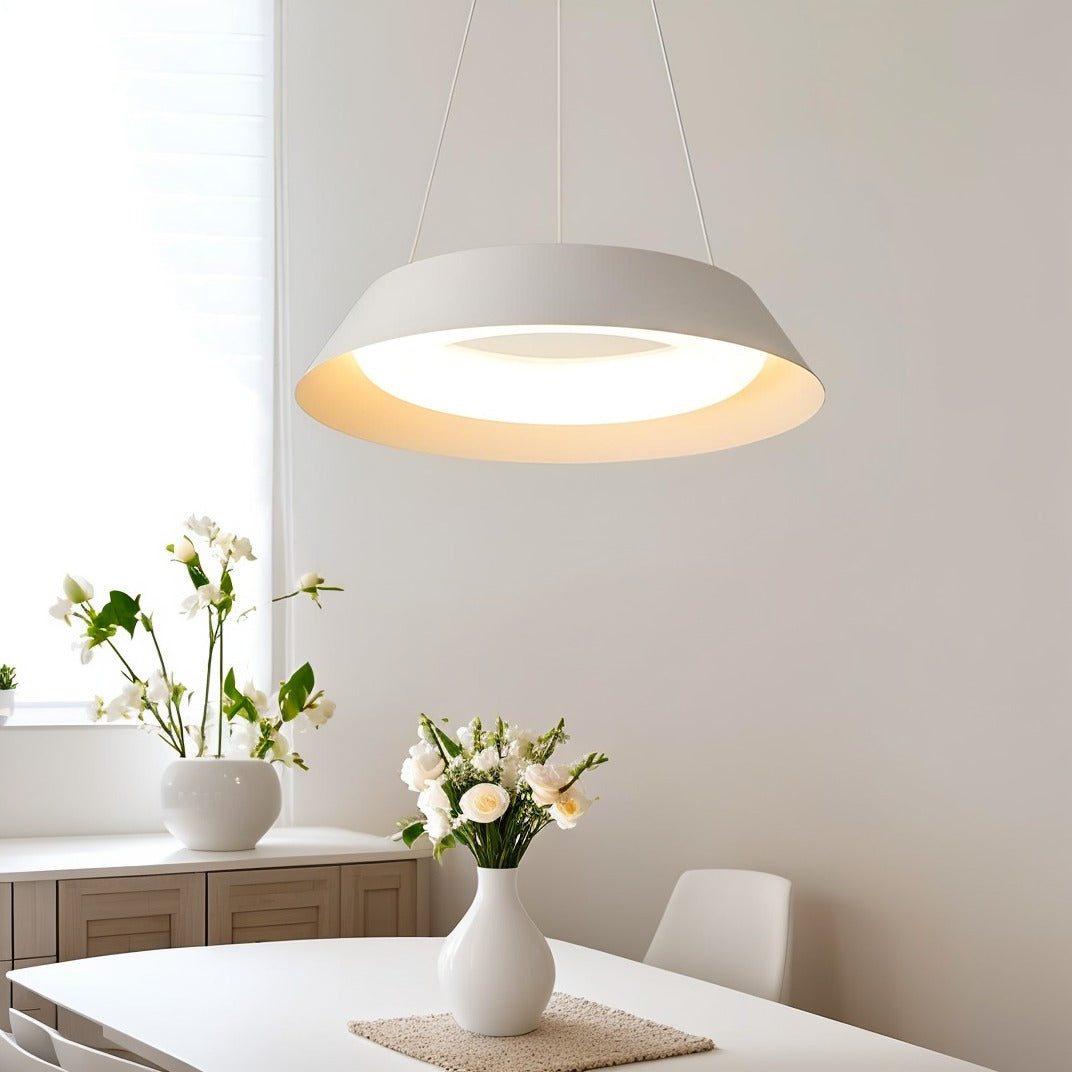 Підвісна люстра біла з пультом Bagel pendant Led*38W D-500 White 240819-100003537