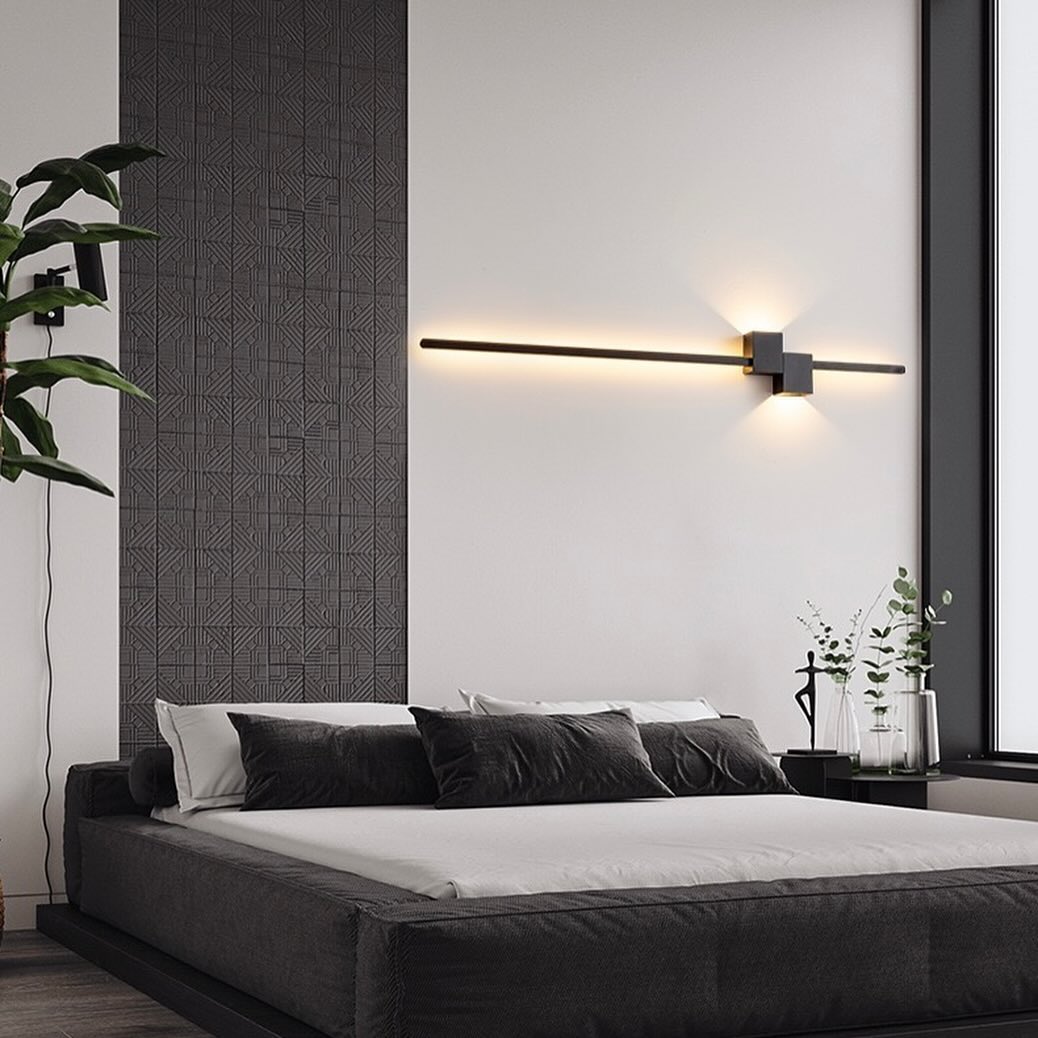 Бра Line square Black L-60 см / L-80 см / L-100 cm  240822-100003572