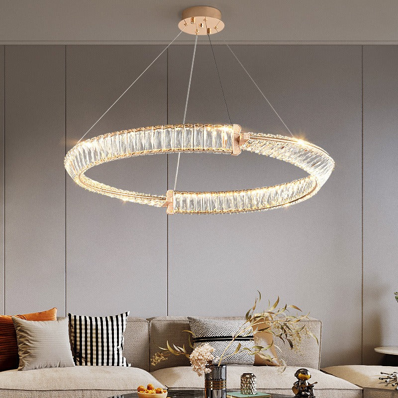 Підвісна люстра Brass Ring Luxury D600/800 LED-64/90W Gold 240688-100003405