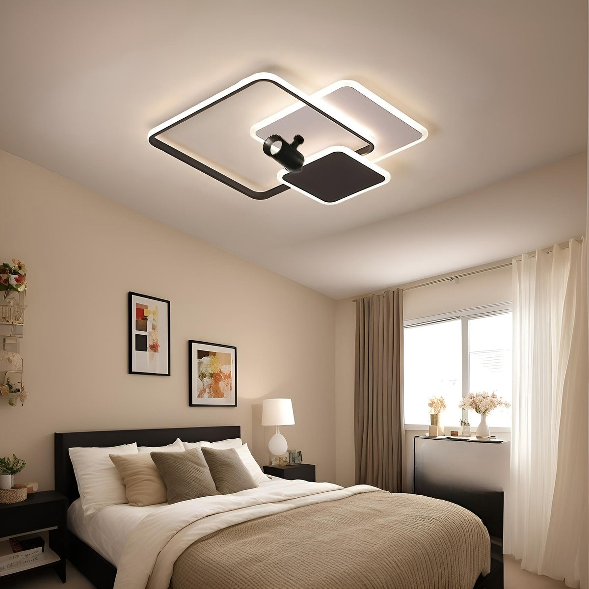 Світильник світлодіодний стельовий з пультом Ceiling with spot Led 95W Black and White 240875-100003618