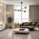 Люстра Lamia / Louis Amber glass з регульованою висотою 4xE27 Gold 240931-100003648