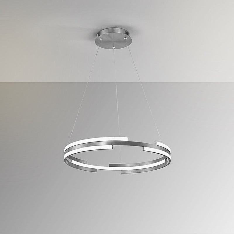 Люстра з пультом Longi Circle 2 D-600 Led 50W Silver/White 240819-100003539