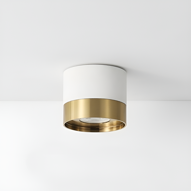 Точковий накладний світильник білий з золотом Н-8 cm D-10 cm White + Gold GU10 Superloop spoon 240958-100003779
