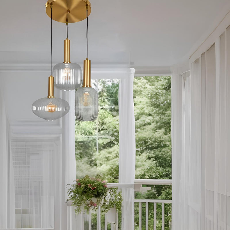 Люстра Irix/ Garden lamp clear glass 3xE27 D400 Gold 240931-100003657