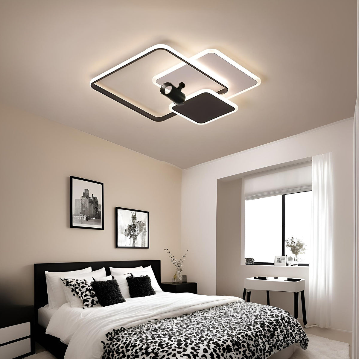 Світильник світлодіодний стельовий з пультом Ceiling with spot Led 95W Black and White 240875-100003618