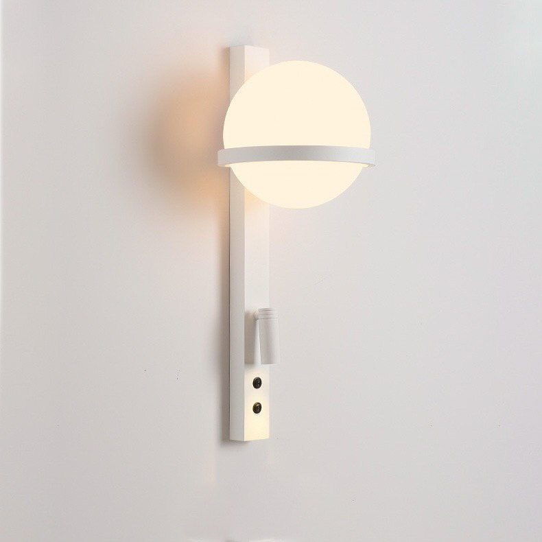 Настінний світильник з вимикачем на корпусі  H-40 cm D-12 cm Led 7W White Merry bollo 240922-100003688