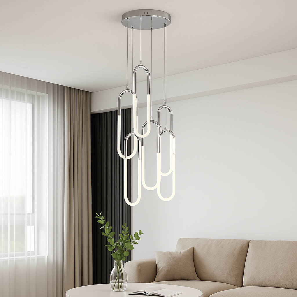 Люстра підвісна Clip Ledx6 Chrome 250635-100005137
