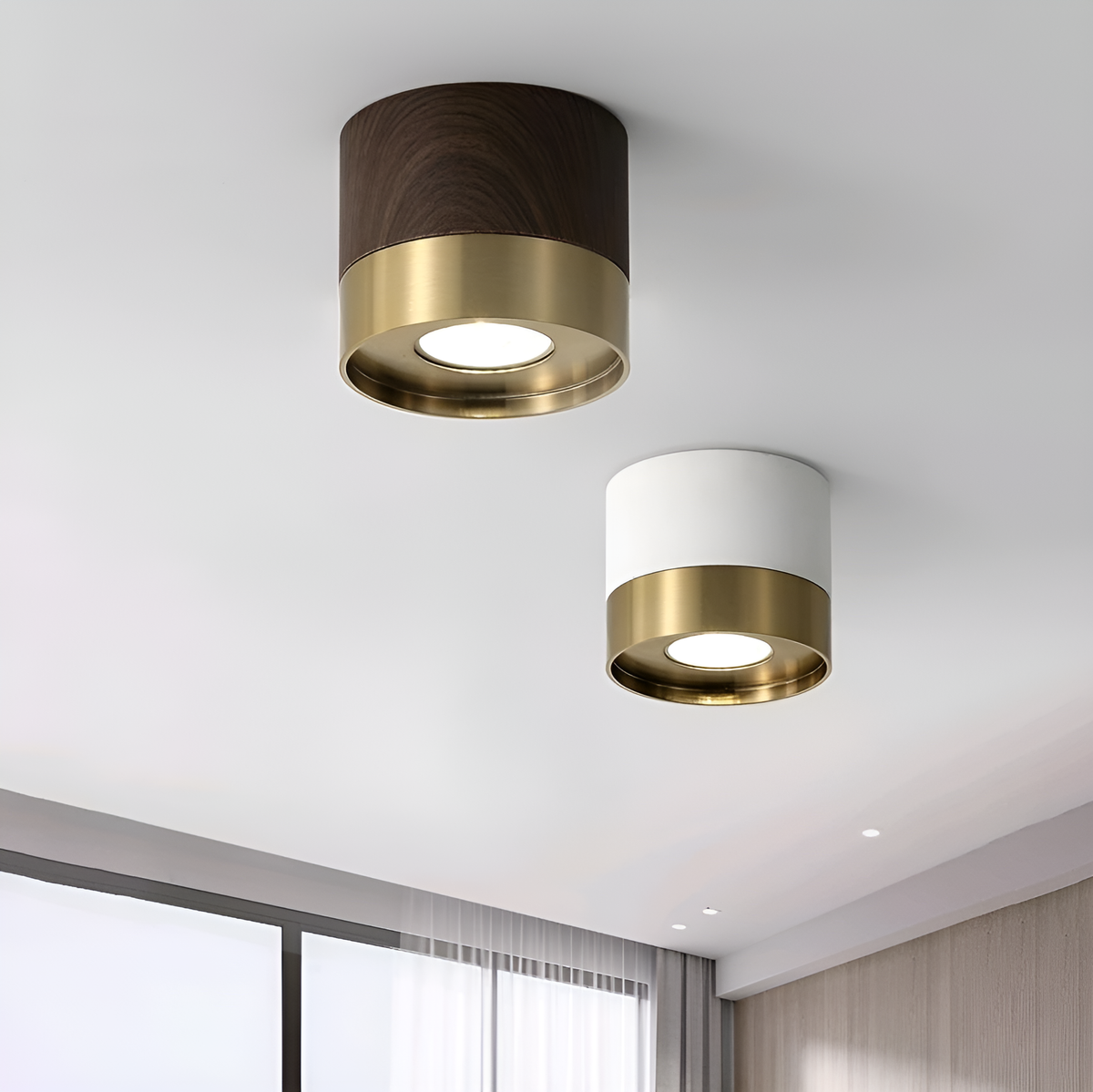 Точковий накладний світильник білий з золотом Н-8 cm D-10 cm White + Gold GU10 Superloop spoon 240958-100003779