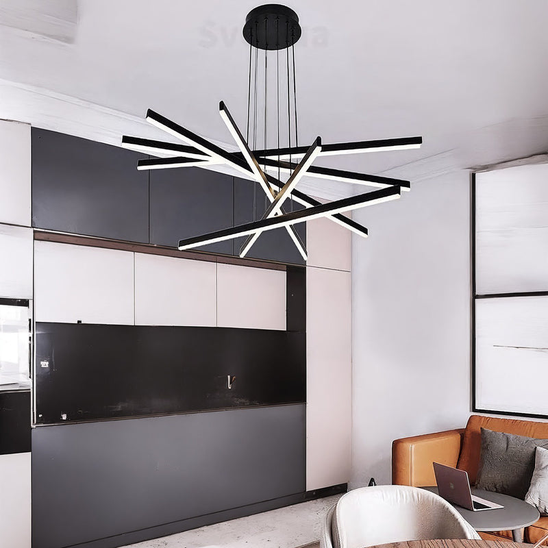 Люстра Geometry Lights Led 80W D-100 cm Black 240821-100003548