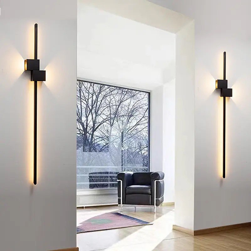 Бра Line square Black L-60 см / L-80 см / L-100 cm  240822-100003572