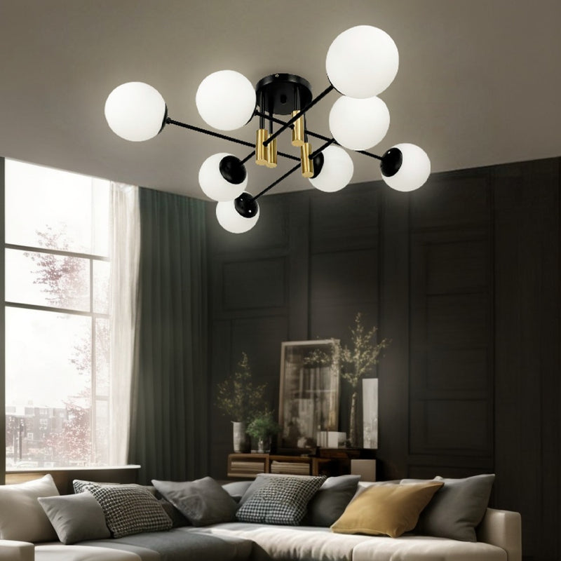 Люстра Lamia D850 8xE27 Black & Gold 240918-100003708