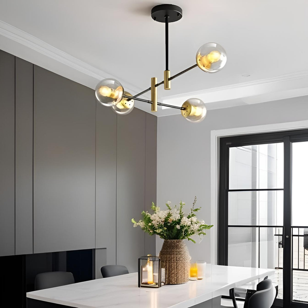 Люстра Lamia / Louis clear glass з регульованою висотою 4xE27 Gold 240931-100003651