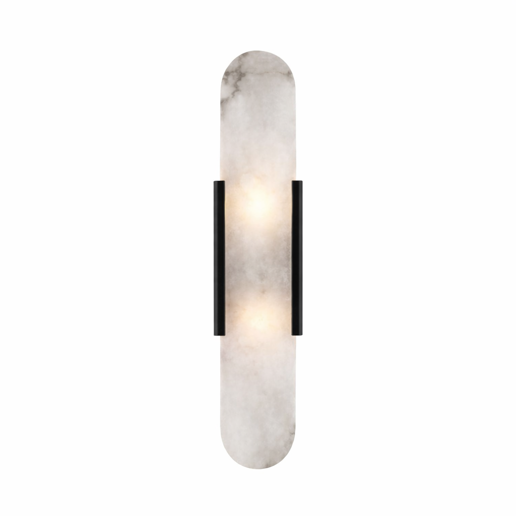 Настінний світильник з мармуру H-50 cm G4 Black+White Marble 260758-100008309