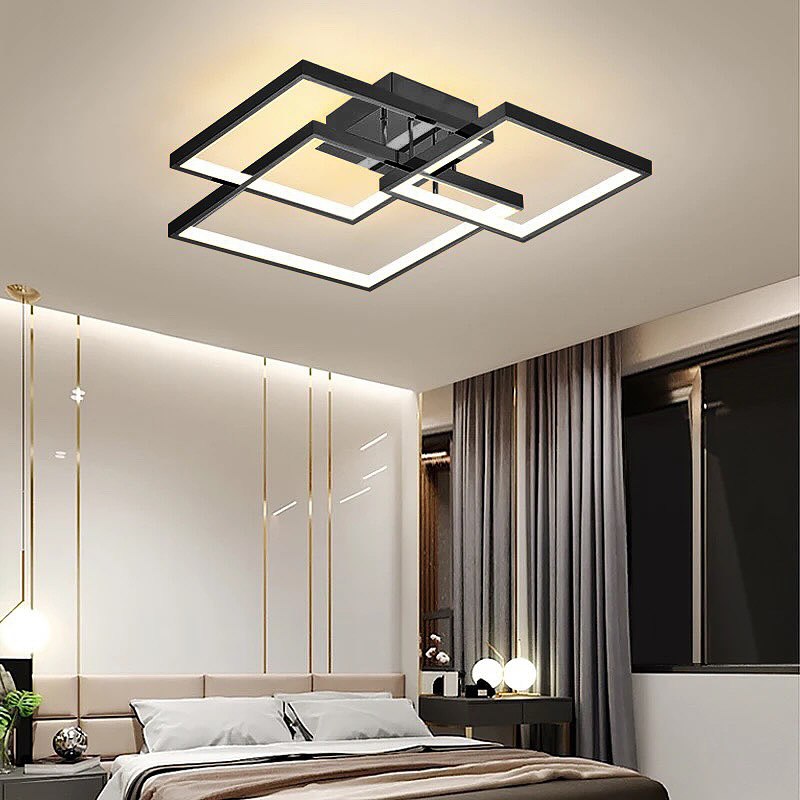 Люстра стельова з пультом Squares only H130 (S) 420x420 Led 120W / (M) 530x530 Led 150W Silver / Gold / Coffee / Black / White 3000K  4000K 6000K 240419-100003218