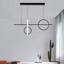 Люстра чорна геометрична L-100 cm Led 55W 3000K 4500K 6000K Black Ideal Geometry 240958-100003781
