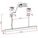 Люстра підвісна Cabinet Led 24W / 44W 4000K Black 240936-100003719