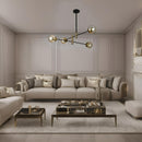 Люстра Lamia / Louis Amber glass з регульованою висотою 4xE27 Gold 240931-100003648