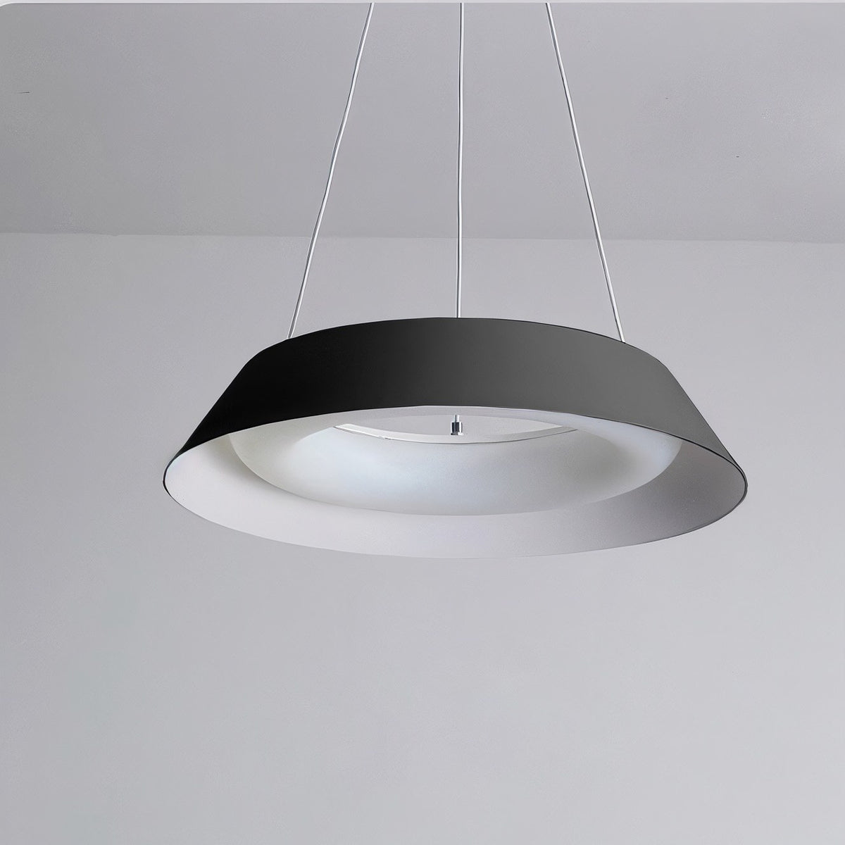 Підвісна люстра чорна з пультом Bagel pendant Led*38W D-500 Black 240819-100003547