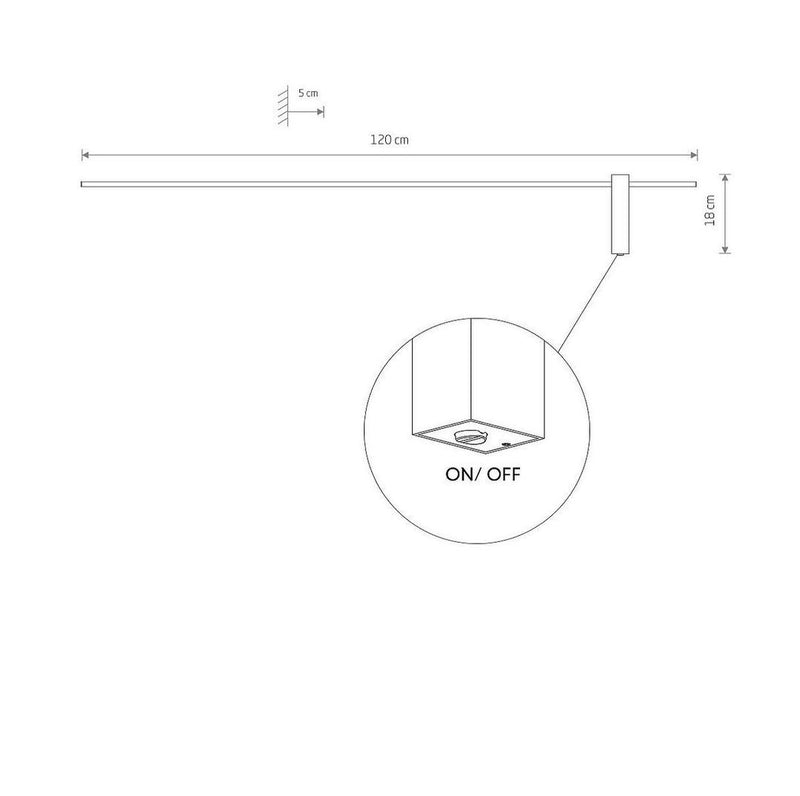 Настінний світильник Motivi L80 Led 11W / L120 Led 16W Black 4000K 240868-100003544