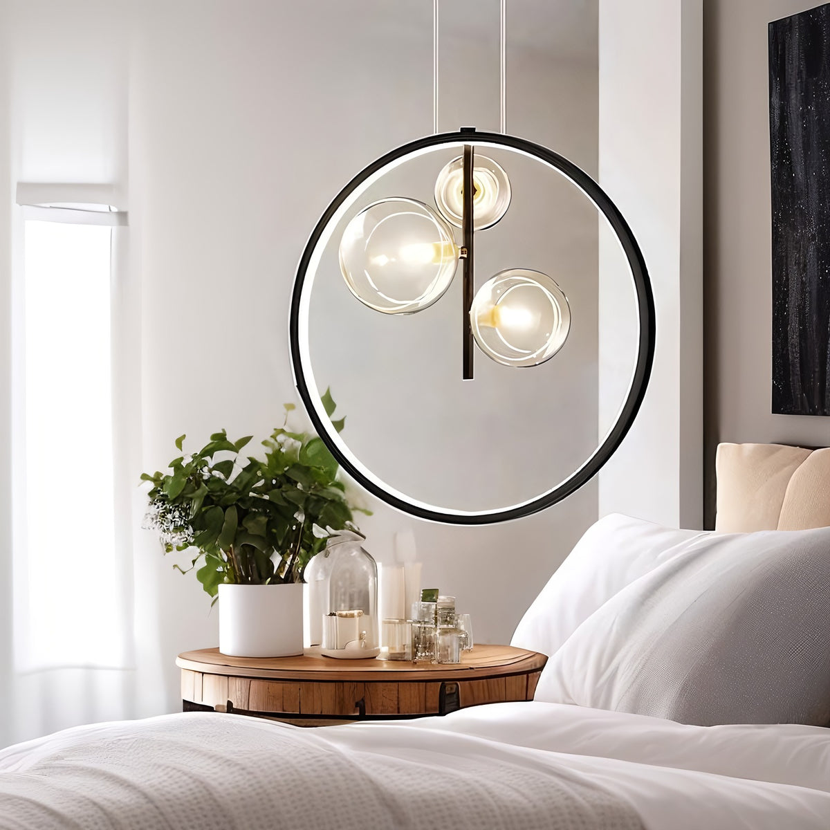 Підвісний світильник з бульбашками Bubbles Iona 3 Led + G9 Black 240735-100003476