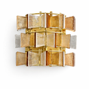 Світильник настінний золотий з бурштиновим плафоном H-17 cm G9 Gold + Amber Wings 260319-100007682