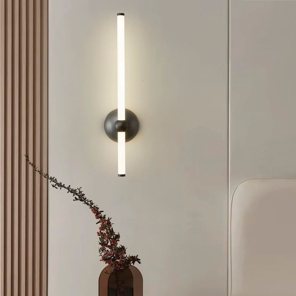 Настінний світильник L-45 cm / L-70 cm Led Black + White Pipe 250318-100004217