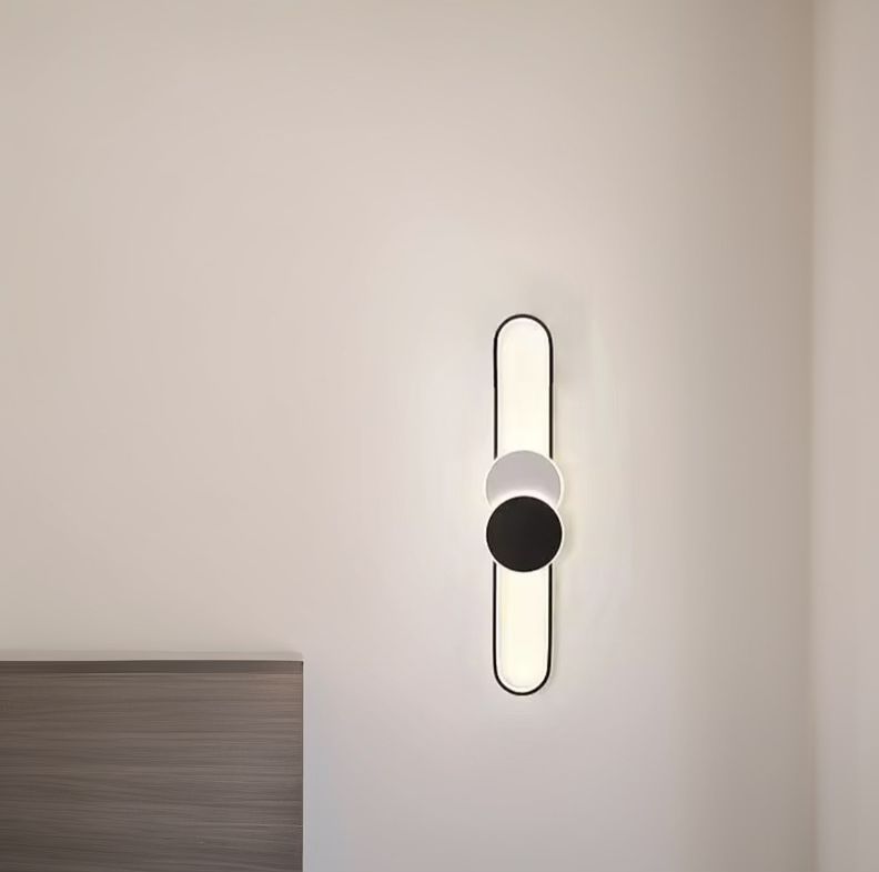 Настінний світильник H-60 cm Led 5W 3000K 4000K 6000K Black + White Clip 241022-100003921