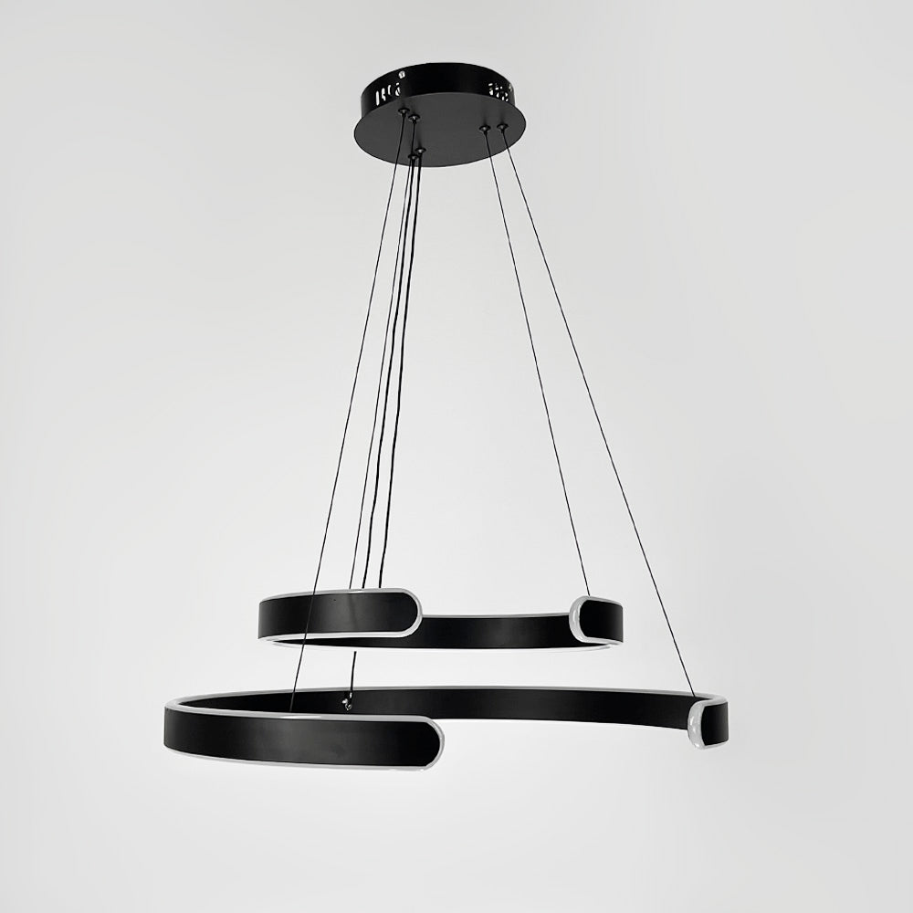 Підвісний світильник Ring black D400 + D600 led 117W 3000K 4000K 6000K Black 250218-100004189