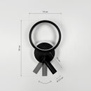 Настінний світильник чорний зі спотом та кільцем Led 14W 4000K Black Circle 250918-100002069