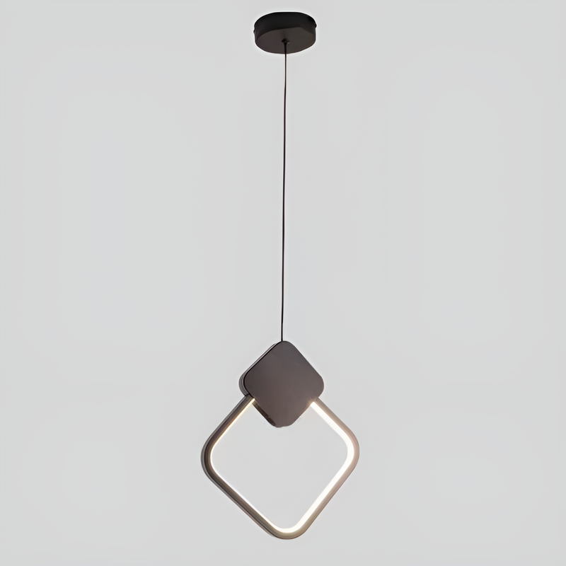 Підвісний світильник чорний ромб L-24 cm Led 15W Black Rhombus 250791-100005651