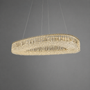 Люстра срібна підвісна з асиметричним кришталевим плафоном D - 95 cm Led 120W Silver Crystal Shape 260522-100008015