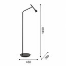 Торшер чорний H-151 cm Led 4,5W 3000K Black Cassey 260940-100008761