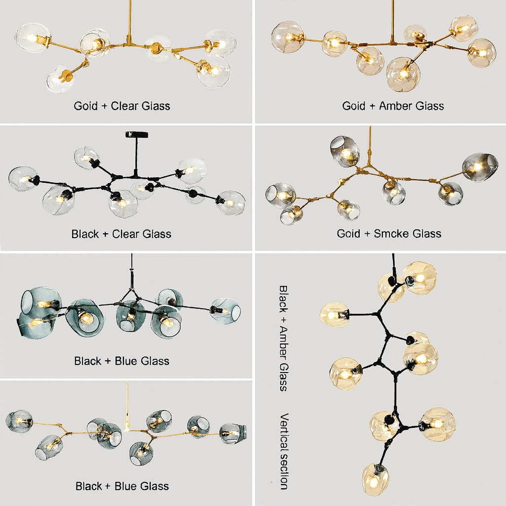 Люстра Glass Gold Blue Domosvet Design 25103-244201