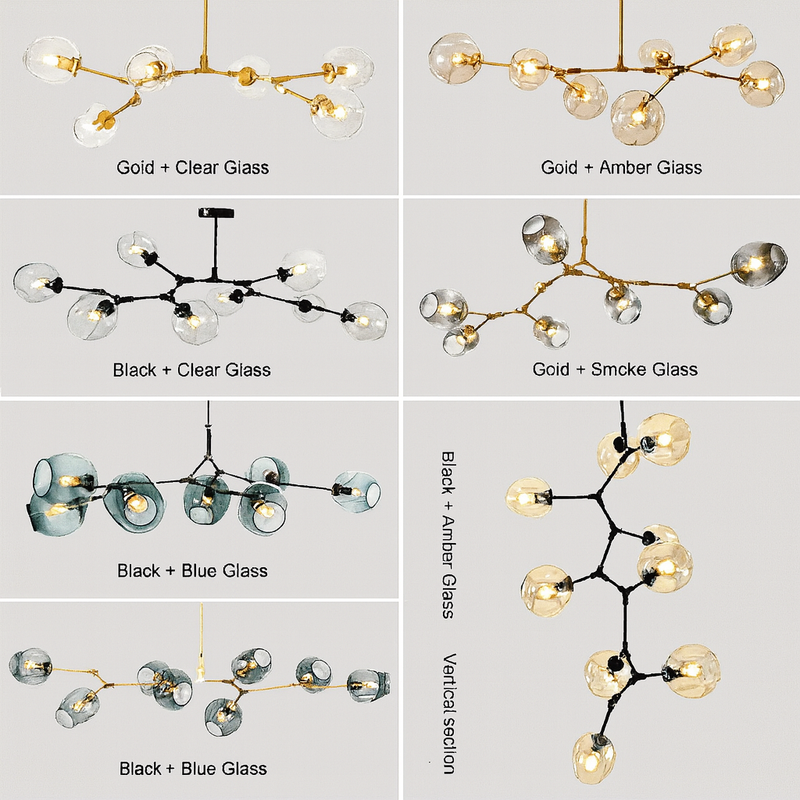 Люстра Glass Gold Blue Domosvet Design 25103-244201