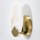 Настінний білий світильник з мармуру з золотим декором Gold + White Marble Moonlight 260866-100008553
